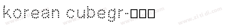 korean cubegr字体转换